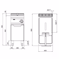 Friteuse électrique – 22 litres – 22 kW