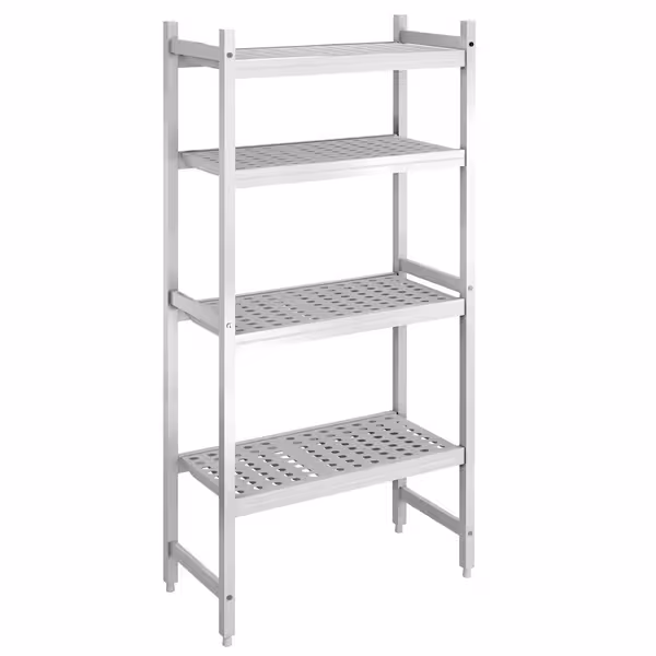 وحدة رفوف ألمنيوم - بداية - 771x1685mm - عمق: 360 mm - 4 رفوف - الحمولة: 450 kg