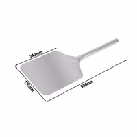 Pravokutna lopata za pizzu - anodizirani aluminij - ekstra lagana kvaliteta - 170x240 mm - drška aluminijska