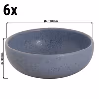 (6 pcs) Dessert Bowl - SANDY LOAM - Stoneware - Ø 120mm - Blue