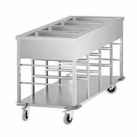 Toplovodna kupka grijana kolica - 4 kW - 4x GN 1/1 - odvojena regulacija temperature po bazenu