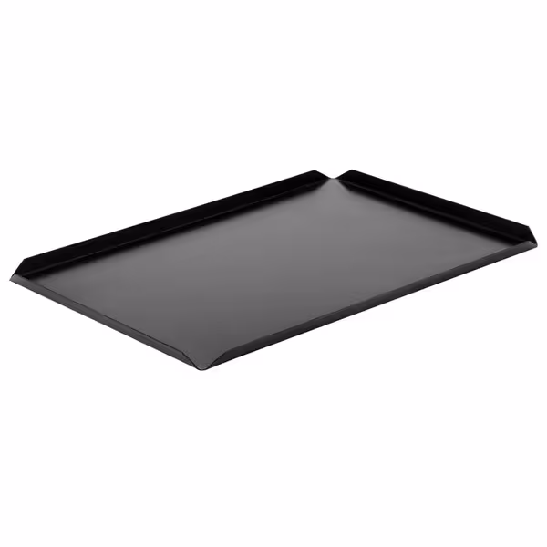 (5 buc) Platou de servire - aluminiu anodizat - 500x150x10 mm - dreptunghiular - negru