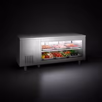 Rashladni pult - 1865x700 mm - 474 l - Ventilirano hlađenje - s ostakljenom frontom - straga 3 vrata