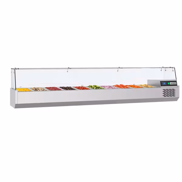 Nadstawka chłodnicza do na dodatki PREMIUM - 2150x390mm - 10x GN 1/3