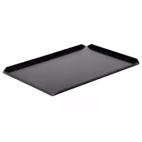 (5 unid) Bandeja de apresentação - Alumínio anodizado - 500x100x10mm - Preto - retangular