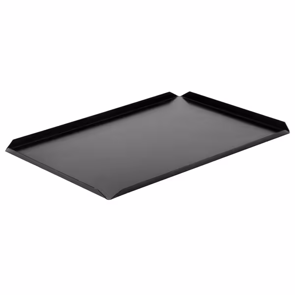 (5 buc) Platou de servire - aluminiu anodizat - 500x100x10 mm - dreptunghiular - negru
