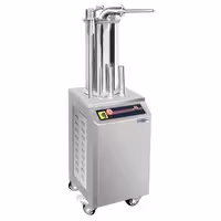 Hidraulična punilica za kobasice - 15 l - 750 W - inox - uključuje nožnu pedalu i 3 nastavaka za punjenje