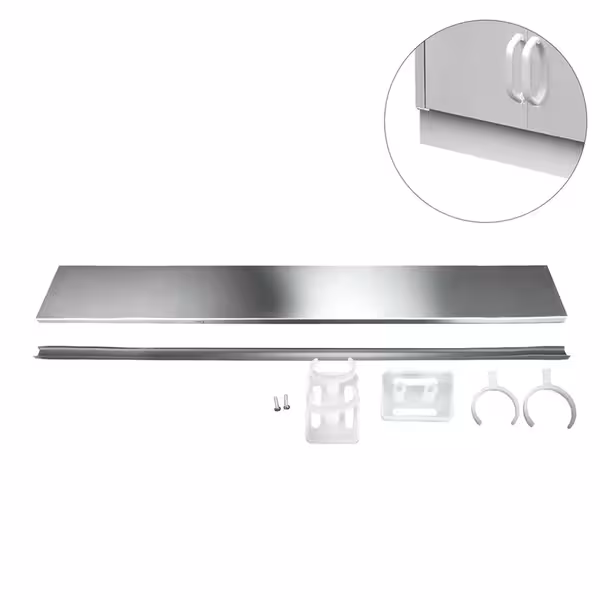 قاعدة سفلية - ستانلس ستيل - 1600x125x13mm - متوافق مع ASK, ADK, GSK, SSK, SSR, SSIE, WDR & WSR
