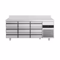 Commercial Counter Fridge PREMIUM - 1865x700mm - with 9 drawers - with upstand - capacity 474 litres