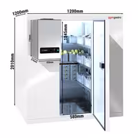 Inox rashladna komora - 1200x1200 mm - 1,80 m³ - uklj. rashladni agregat - 0/+8 °C