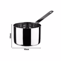 (6 adet) Servis kabı - POLARIS - Paslanmaz Çelik - 0,36L - Ø90mm - Yükseklik: 60mm