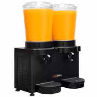 Dystrybutor soków i ajranu – 2x 10 L – 500 W – od +3 do +10 °C – czarny