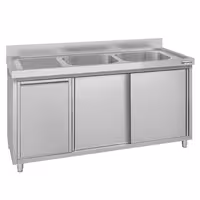ECO umivaonik – 1400 x 600 mm – s košem za otpad i dva umivaonika s desne strane