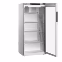 LIEBHERR | Szafa chłodnicza PERFORMANCE – 569 L – od +1 do +15 °C – z wnętrzem z tworzywa sztucznego i 1 drzwiami szklanymi – szara