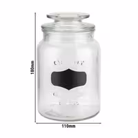 (6 adet) Saklama Kavanozu - NOTE - 1 l - contalı cam kapak dahil & etiketleme alanı