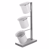 Cutlery Tray - 130x270mm - Height: 550mm - Stainless steel - with 3x 1 shelves - with 3 compartments - Chrome