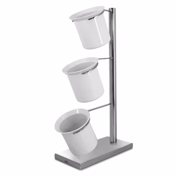 Çatal Kaşık Standı - 130x270mm - Yükseklik:550mm - Paslanmaz çelik - 3 Bölmeli