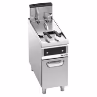 Plinska friteza - 20 L - 17,5 kW - sa sustavom filtriranja ulja - s automatskim podizanjem košare