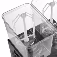 Commercial Juice Dispenser - 2x polycarbonate tanks with tap & paddle agitation - 2x 18 Litres - 600W - Black