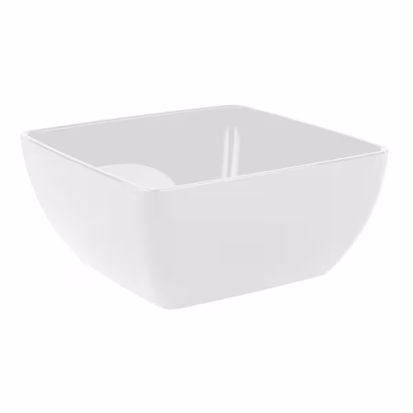 (6 adet) Kase - PET - FRIENDLY - 3,8L - köşeli - 250x250mm - Derinlik:120mm - Beyaz