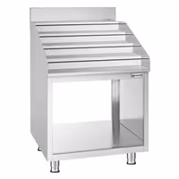 Polica za boce - inox - 600x600 mm - s 4 police za boce & sigurnosni luk