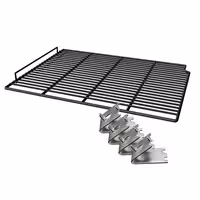 Potporna rešetka - 585x528 mm - crna - plastificirana - uklj. 4 kvačice za pričvršćivanje - za GKS630FNN