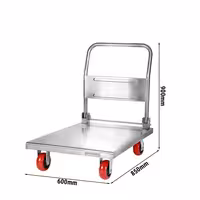 Transportna kolica - 600x850 mm - s 1 policom - s ručkom