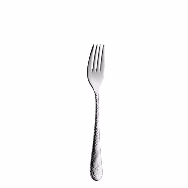 (12 pieces) WMF | Sitello Table Fork – 18/10 Stainless Steel - 185 mm - Polished - Hammered Finish