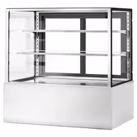 Commercial cake display fridge - 598L - 1500mm - Double glazing - with 2 adjustable shelves - rear sliding doors
