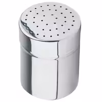 (6 Stück) Streuer - fein - Löcher Ø 1mm - Edelstahl - 150ml - Höhe: 75mm