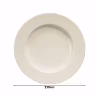 (24 adet) PERA Creme - Çukur Tabak - Porselen, Ø230mm, Krem