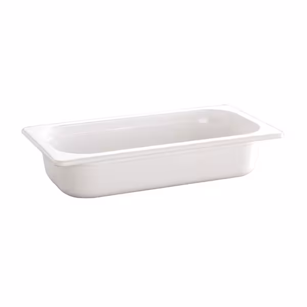 (6 pcs) Melamine Gastronorm Tray GN 1/3 - ECO - White - 2L - Depth: 65mm