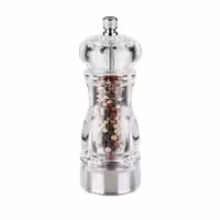 (6 Stück) Pfeffermühle - CLEARGRIND - Acryl - Höhe: 150mm - Transparent