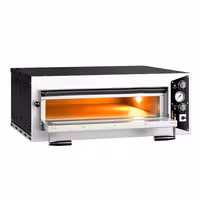 (2 pcs) Electric Deck Pizza Oven - Single Deck - Refractory Stone Deck - 4 - Ø 35cm (13.8") - Mechanical Controls - up to 450°C