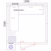 Hyllsystem med plasthyllplan och aluminiumstegar - 1315x1315 mm - L-form - Djup: 460 mm - med 4 hyllplan - Maxbelastning: 600 kg per sektion
