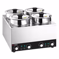 Stolni bain-marie - grijač za umake - 14 l - 600 W - 4 lonca s po 3,5 l