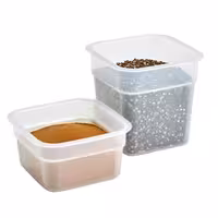 (8 pieces) CAMBRO | CamSquares® FreshPro Food Storage Container Set – 2×0.95L + 2×0.47L – with Lids