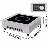 Placa de indução de encastrar - 3,5kW - 1 zona de cozedura - de encastrar - alto desempenho
