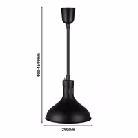 Infracrvena grijaća svjetiljka - 275 W - sjenilo Ø 290 mm - podesiva po visini - crna