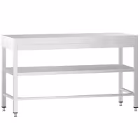 طاولة عمل ستانلس ستيل PREMIUM - 1500x800mm - مع رف سفلي & تدعيم