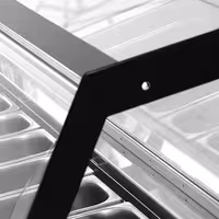 Ice Cream Display Freezer | EMMA - 1190mm - Ventilated cooling - with LED lighting - for 6 x 5 litres Napoli pans or 4 x 7 litres - Black - rear sliding doors