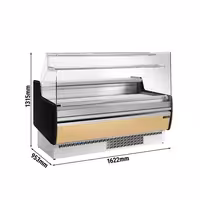 Serve Over Counter - 1622x953mm - with 2 doors - front panel beige - capacity 178 litres