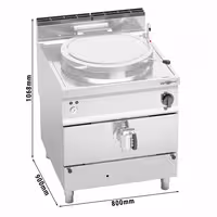 Plinski Kotao za kuhanje - 100 l - 20,9 kW - Indirektno grijanje - s priključkom za vodu