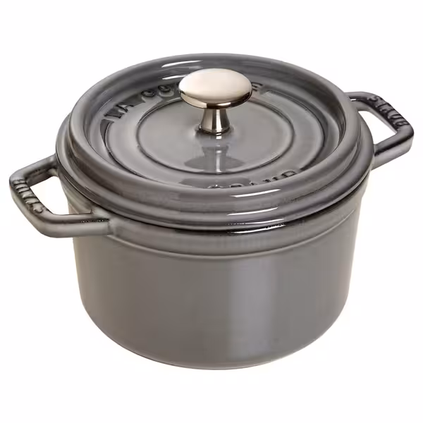 STAUB | Mini Cocotte Round Enamelled Cast Iron Casserole Dish – Ø 140 mm – Graphite Grey