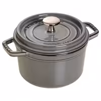STAUB | Mini Cocotte Round Enamelled Cast Iron Casserole Dish – Ø 140 mm – Graphite Grey