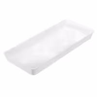 Miska prezentacyjna – prostokątna – tworzywo sztuczne – 530 x 200 x 40 mm – biała