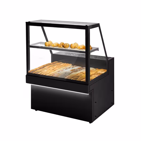 Savitarnos šaldoma vitrina TORONTO - 1300x800 mm - Spalva juoda - Su 1 lentynomis - Granitinis stalviršis juodas
