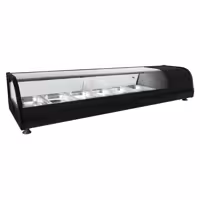 Witryna chłodnicza do tapas PREMIUM – 1395 x 400 x 250 mm – 6x GN 1/3 – od +4 do +8 °C