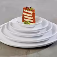 (6 adet) ASIA PLUS - Düz Tabak - Melamin, Ø160mm, Beyaz