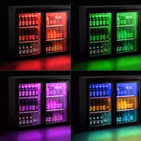 Chłodziarka barowa – 2000 mm – 355 L – z 3 drzwiami szklanymi i oświetleniem LED RGB